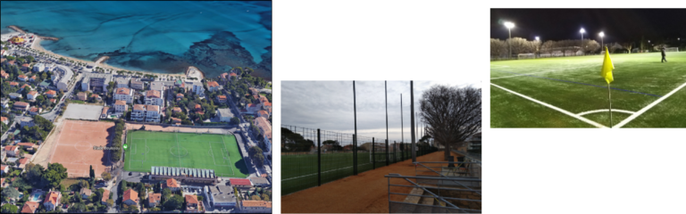 Transformation du terrain stabilisé en synthétique BOUISSOU, LA CIOTAT (13)